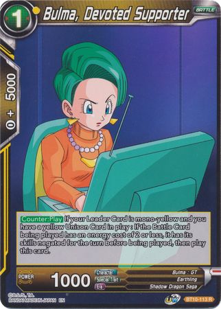 Bulma, Devoted Supporter (BT10-113) [Rise of the Unison Warrior 2nd Edition]