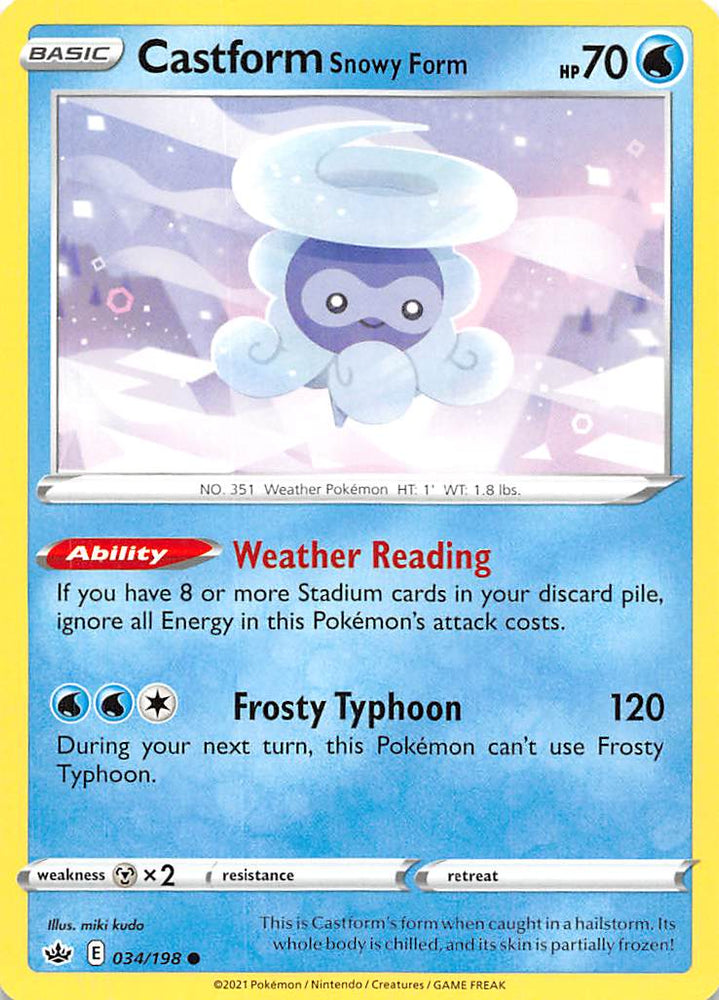 Castform Snowy Form (034/198) [Sword & Shield: Chilling Reign]