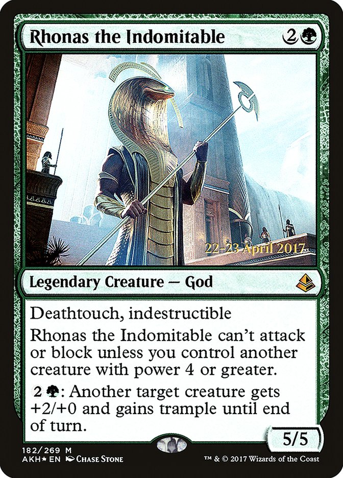 Rhonas the Indomitable  (Prerelease) [Amonkhet Prerelease Promos]