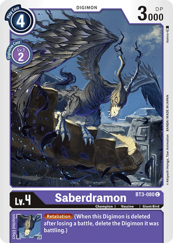 Saberdramon [BT3-080] [Lanzamiento de refuerzo Ver.1.5] 