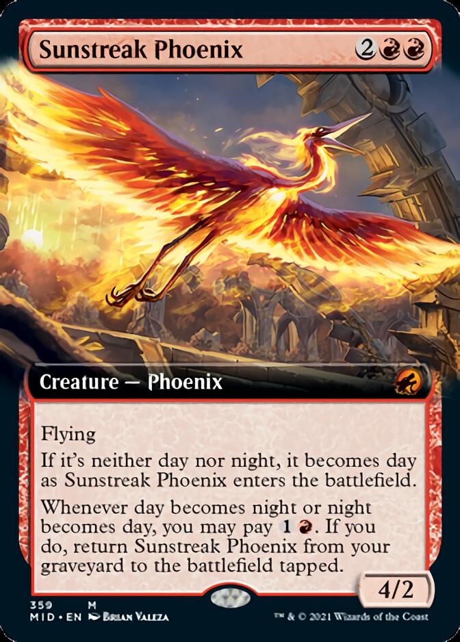 Sunstreak Phoenix (Extendido) [Innistrad: Midnight Hunt] 