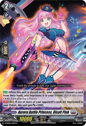 Aurora Battle Princess, Risatt Pink (D-SD05/002EN) [Tomari Seto: Aurora Valkyrie]