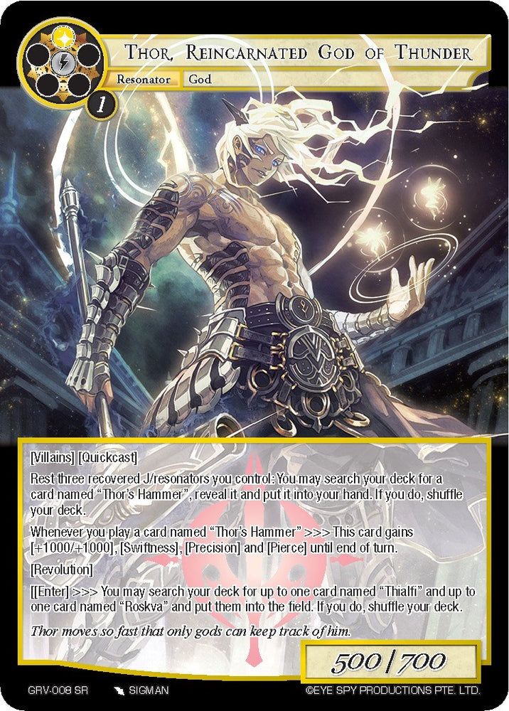 Thor, Reincarnated God of Thunder (GRV-008) [Game of Gods: Revolution]