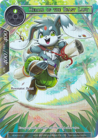 Herald of the Beast Lady (Full Art) (SDAO2-012) [Alice Origin II Starter Deck]