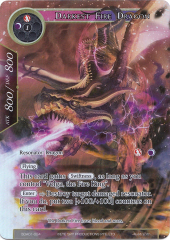 Darkest Fire Dragon (Full Art) (SDAO1-024) [Alice Origin Starter Deck]