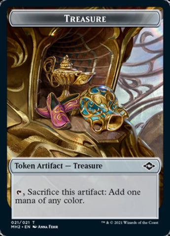 Treasure Token (#21) // Zombie Army Token [Modern Horizons 2 Tokens]