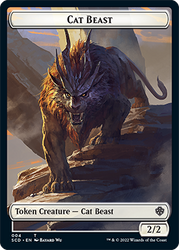 Elf Warrior // Cat Beast Ficha de doble cara [Barajas de comandante de inicio] 