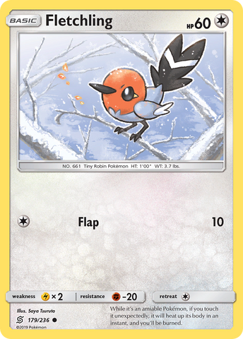 Fletchling (179/236) [Sun & Moon: Unified Minds] (Glossy Misprint)