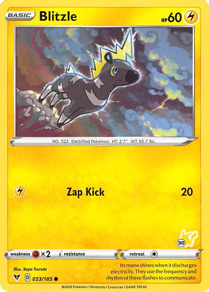 Blitzle (053/185) (Tampon Pikachu #30) [Battle Academy 2022]