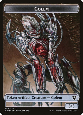 Dragon // Golem Token [Commander Legends Tokens]