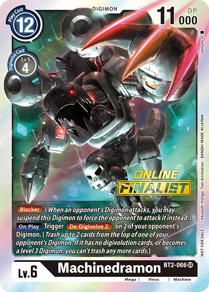 Machinedramon [BT2-066] (Finalista en línea) [Promociones especiales de lanzamiento de Booster Ver.1.0] 