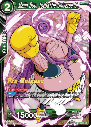 Majin Buu, a Battle Universe 6 (BT16-055) [Promociones de presentación de Realm of the Gods] 