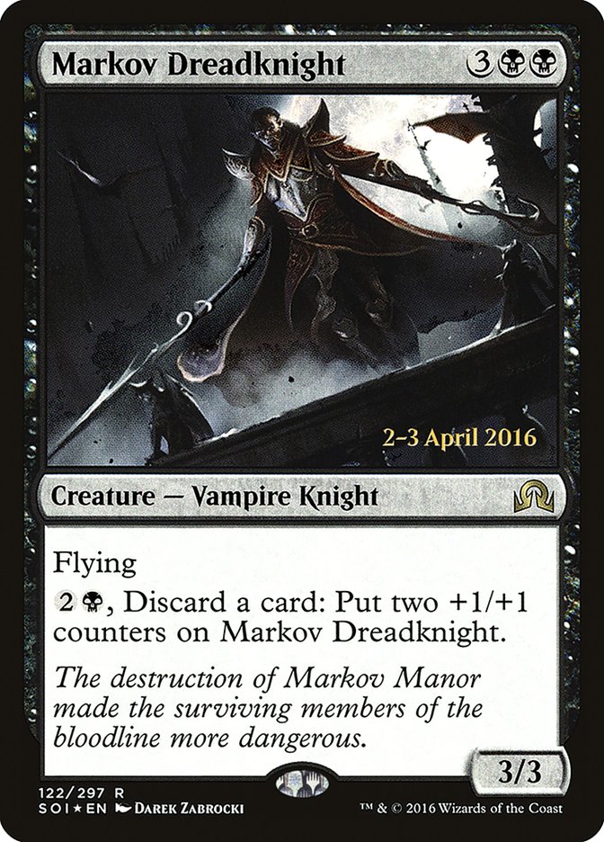 Markov Dreadknight (Prerelease) [Shadows over Innistrad Prerelease Promos]