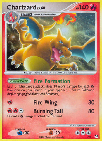 Charizard (1/99) (Cracked Ice Holo) [Platine : Arceus] 