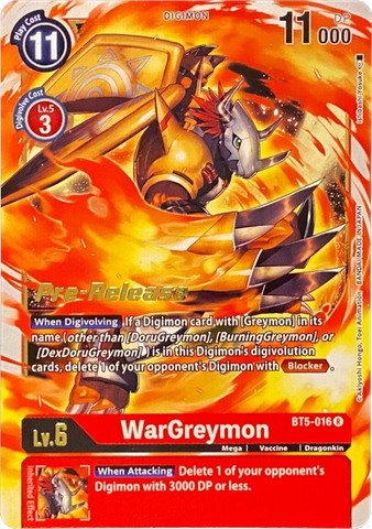 WarGreymon [BT5-016] [Promotions de pré-lancement Battle of Omni] 