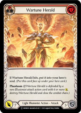 Wartune Herald (Red) [U-MON026-RF] Unlimited Rainbow Foil