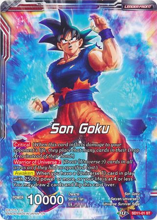 Son Goku // Son Goku Ultra Instinct, Héros de l'Univers 7 (Exclusif Starter Deck) [SD11-01] 