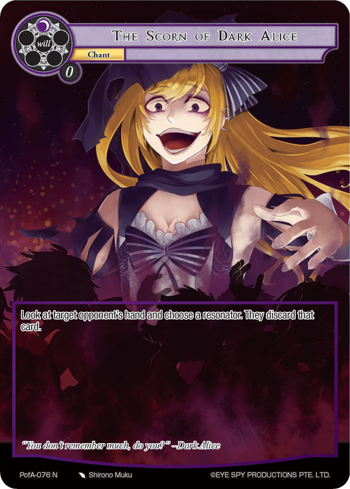 The Scorn of Dark Alice (Full Art) (PofA-076) [Alice Origin IV: Prologue of Attoractia]