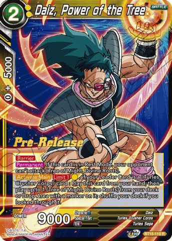 Daiz, el poder del árbol (BT15-110) [Promociones de presentación de Saiyan Showdown] 