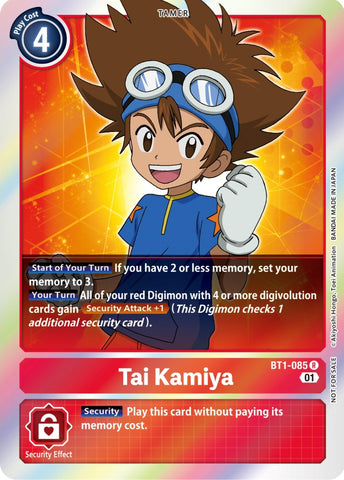 Tai Kamiya [BT1-085] (ST-11 Special Entry Pack) [Release Special Booster Promos]