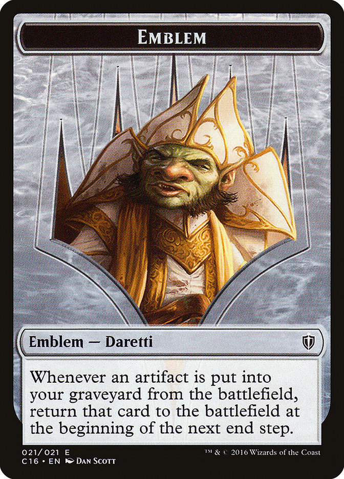 Daretti, Scrap Savant Emblème [Commander 2016 Tokens] 