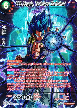 SSB Gogeta, Technique Unchained (SPR) [BT11-012]