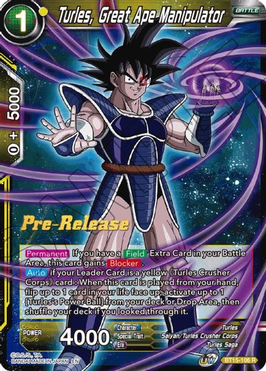 Turles, manipulador de grandes simios (BT15-106) [Promociones de presentación de Saiyan Showdown] 