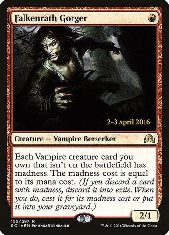 Falkenrath Gorger (Prerelease) [Shadows over Innistrad Prerelease Promos]