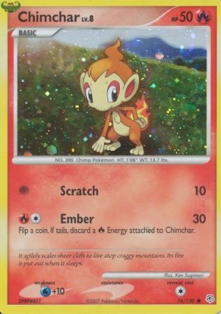 Chimchar (76/130) (Cosmos Holo) [Diamant et perle : ensemble de base] 