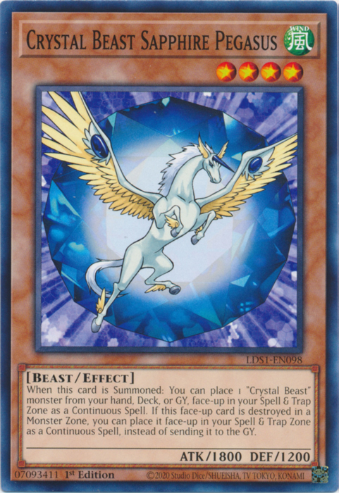 Cristal Bestia Zafiro Pegaso [LDS1-EN098] Común 