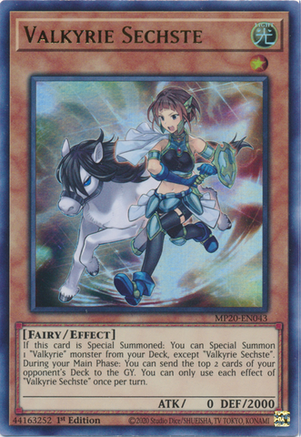 Valkyrie Sechste [MP20-EN043] Ultra Rare