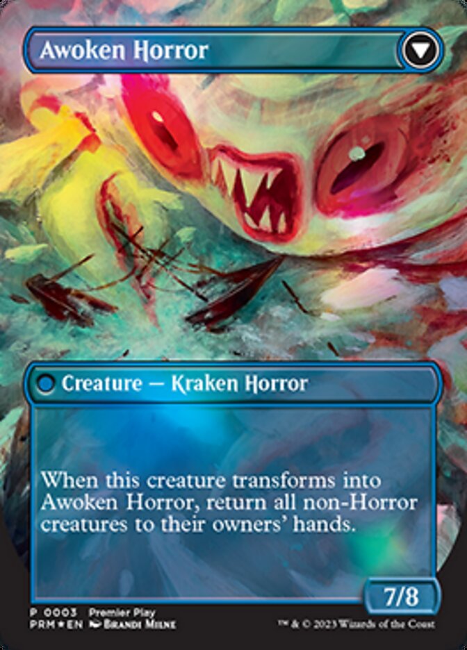 Thing in the Ice // Awoken Horror (Borderless Alternate Art) [Regional Championship Qualifiers 2023]