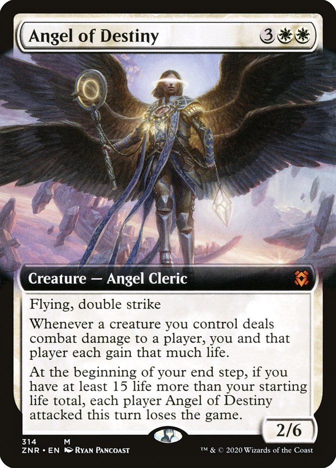 Ángel del destino (arte ampliado) [Zendikar Rising] 