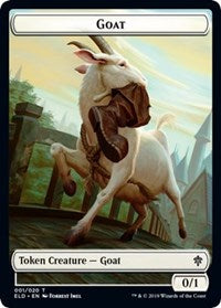 Goat // Food (16) Double-sided Token [Throne of Eldraine Tokens]