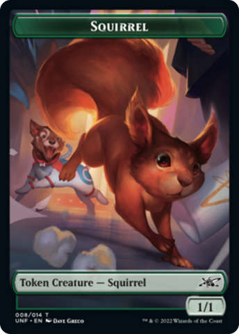Squirrel // Treasure (012) Double-sided Token [Unfinity Tokens]