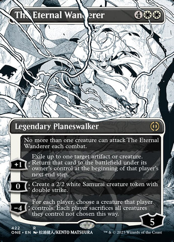 The Eternal Wanderer (Borderless Manga Step-and-Compleat Foil) [Phyrexia: All Will Be One]