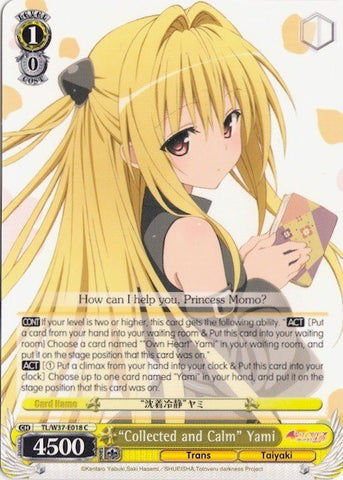 "Collected and Calm" Yami (TL/W37-E018 C) [To Loveru Darkness 2nd]