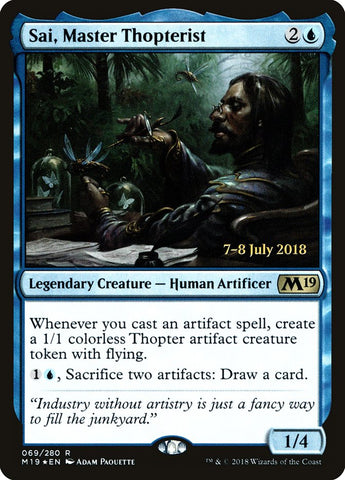 Sai, Master Thopterist  (Prerelease) [Core Set 2019 Prerelease Promos]