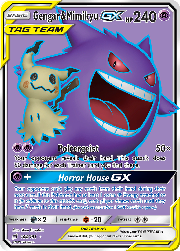 Gengar &amp; Mimikyu GX (164/181) [Soleil et Lune : Faites équipe] 