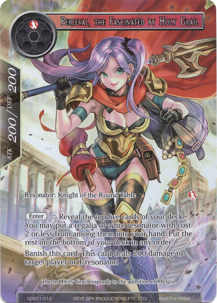 Perceval, the Fascinated of Holy Grail (Full Art) (SDAO1-012) [Alice Origin Starter Deck]