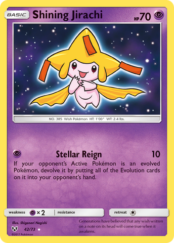 Shining Jirachi (42/73) [Sol y Luna: Shining Legends] 