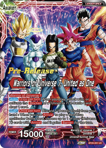 Android 17 // Warriors of Universe 7, United as One (BT20-001) [Power Absorbed Prerelease Promos]