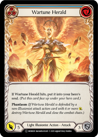 Wartune Herald (Blue) [U-MON028-RF] Unlimited Rainbow Foil