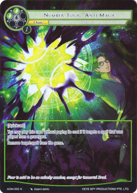 Number Four, Anti-Magic (Full Art) (ADW-055) [Assault into the Demonic World]