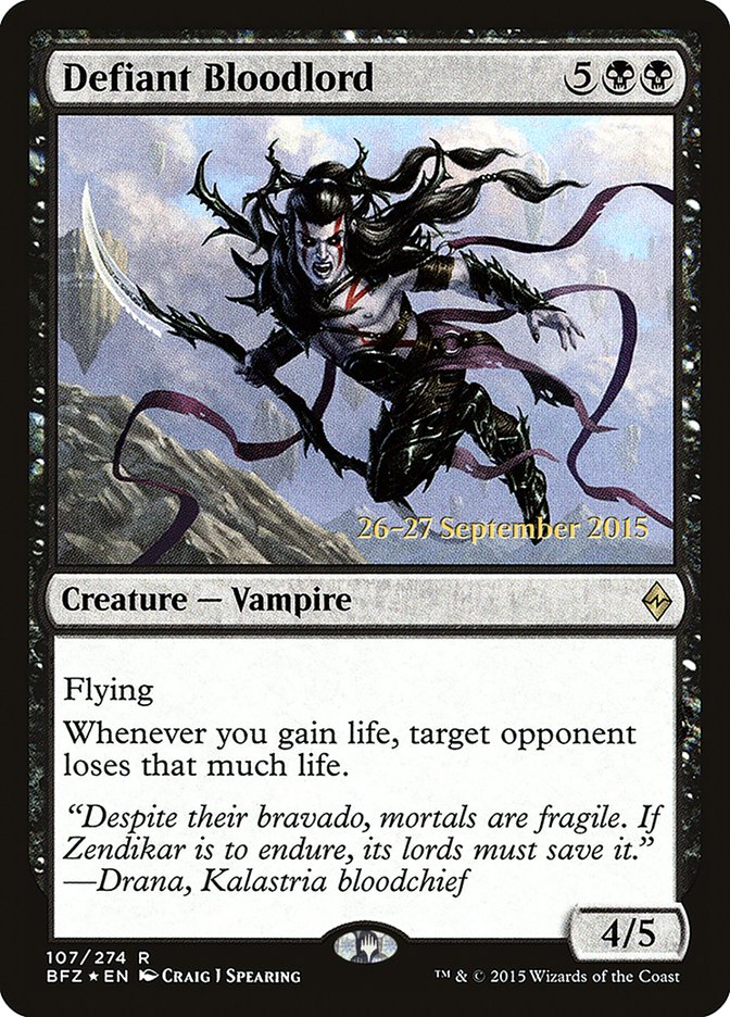 Defiant Bloodlord  (Prerelease) [Battle for Zendikar Prerelease Promos]