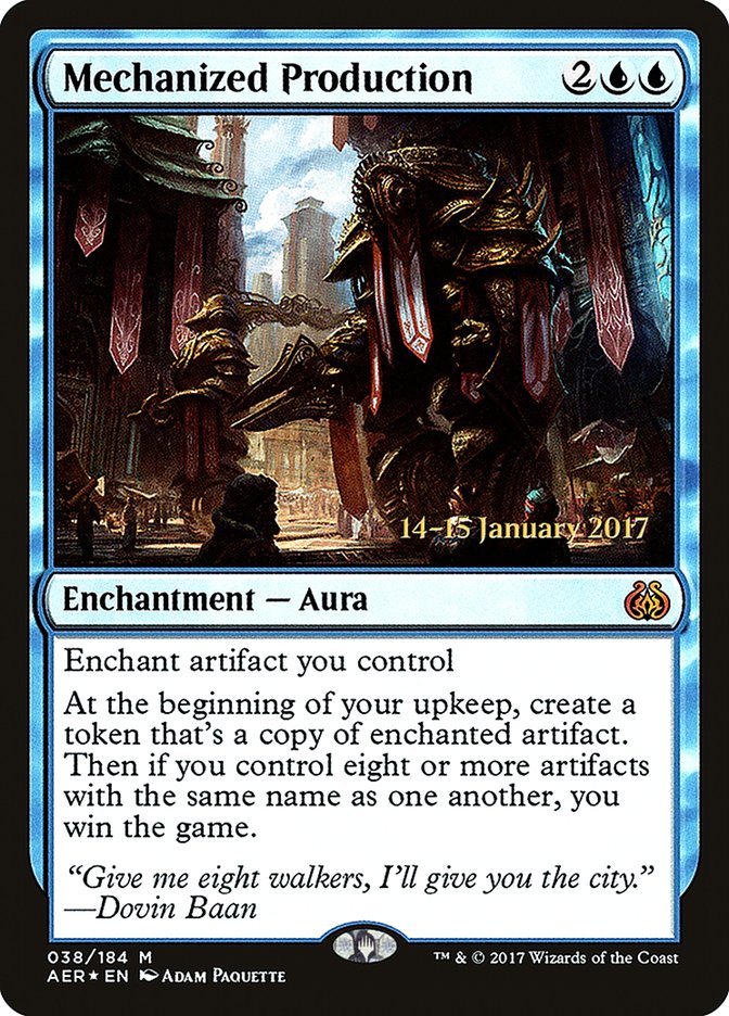 Production mécanisée (Avant-première) [Aether Revolt Prerelease Promos]