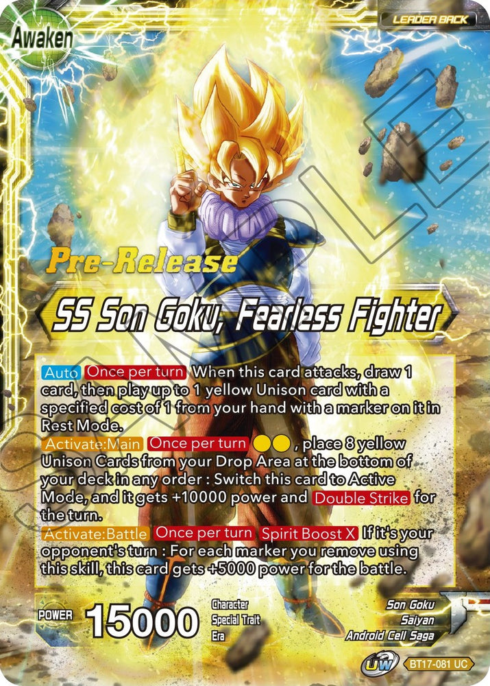 Son Goku // SS Son Goku, Fearless Fighter (BT17-081) [Promociones de presentación de Ultimate Squad] 