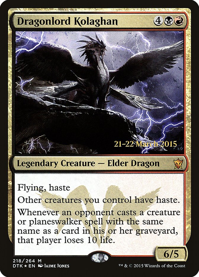 Dragonlord Kolaghan [Promociones de presentación de Dragons of Tarkir] 