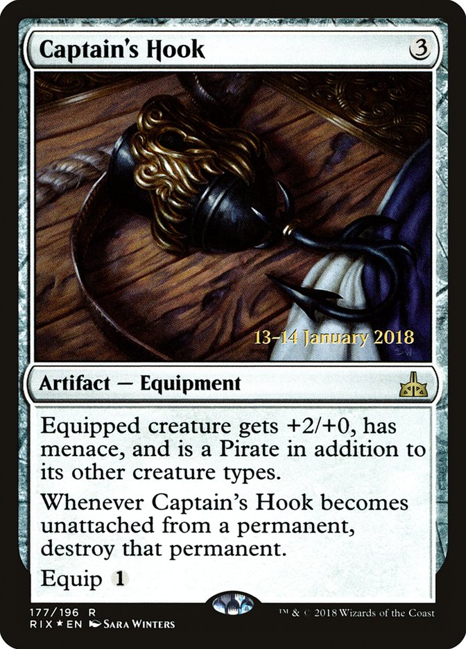 Captain's Hook (Prerelease) [Rivals of Ixalan Prerelease Promos]