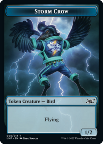 Clown Robot (002) // Storm Crow Double-sided Token [Unfinity Tokens]